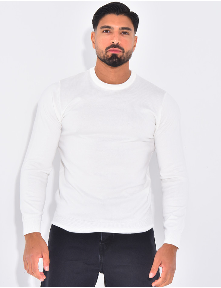 Pull fin col rond