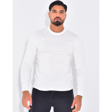 Pull fin col rond