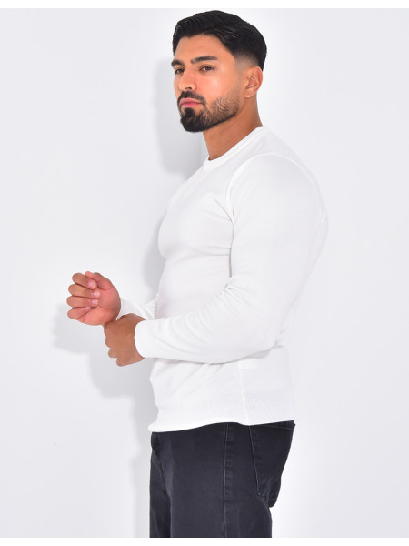 Pull fin col rond