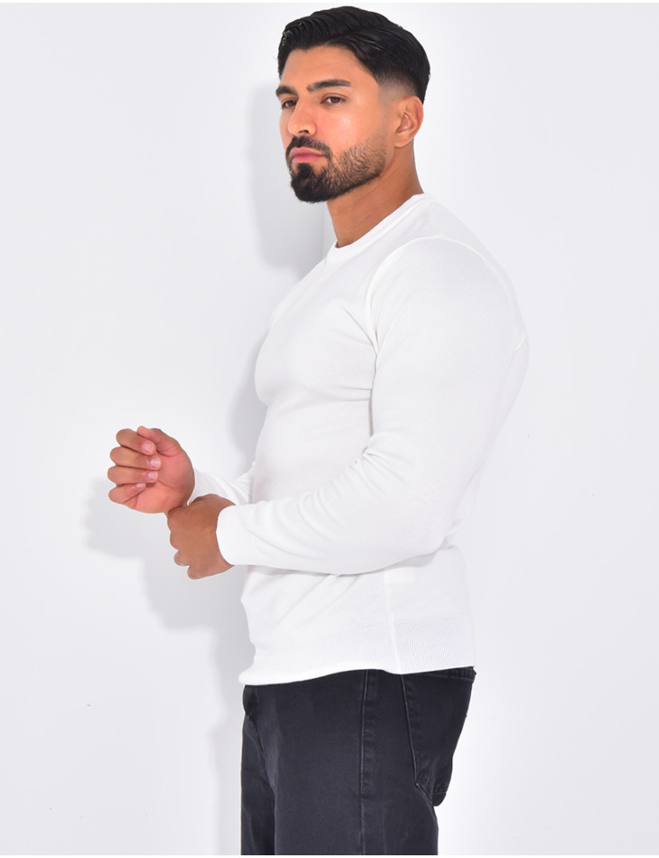 Pull fin col rond