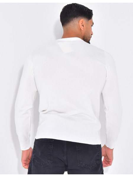 Pull fin col rond