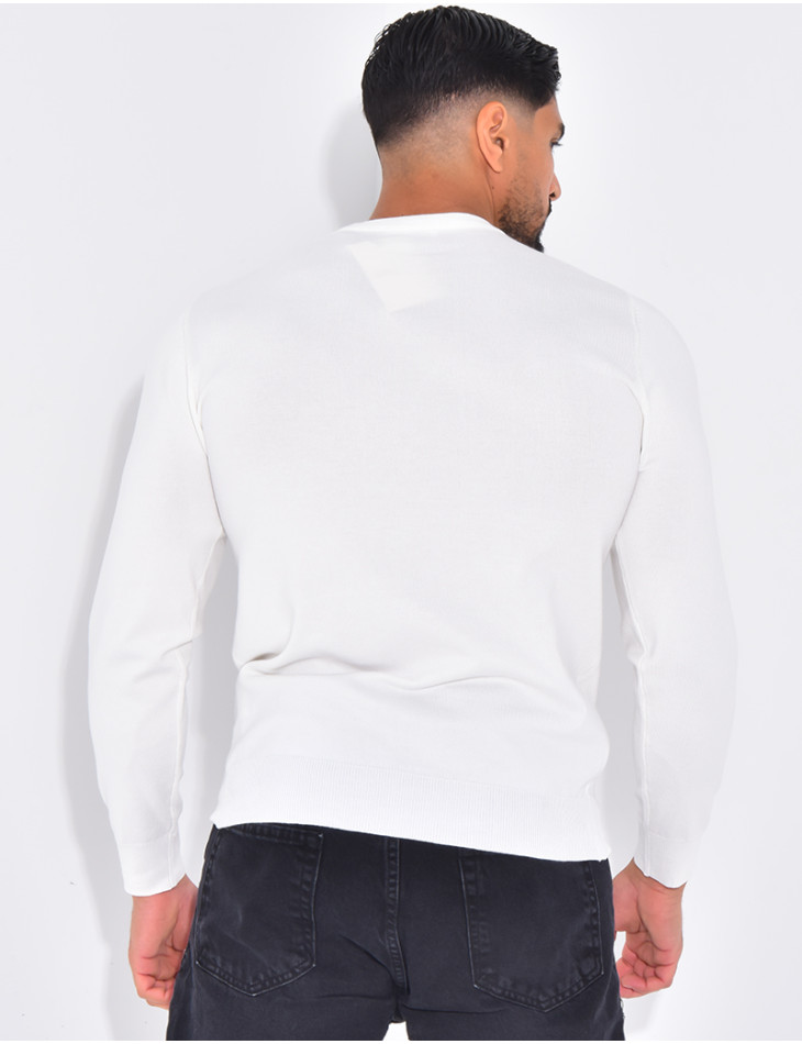 Pull fin col rond