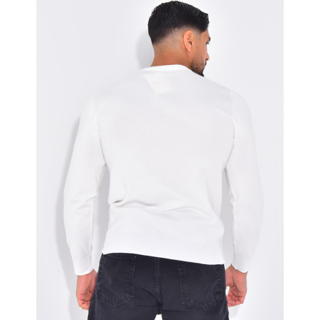 Pull fin col rond