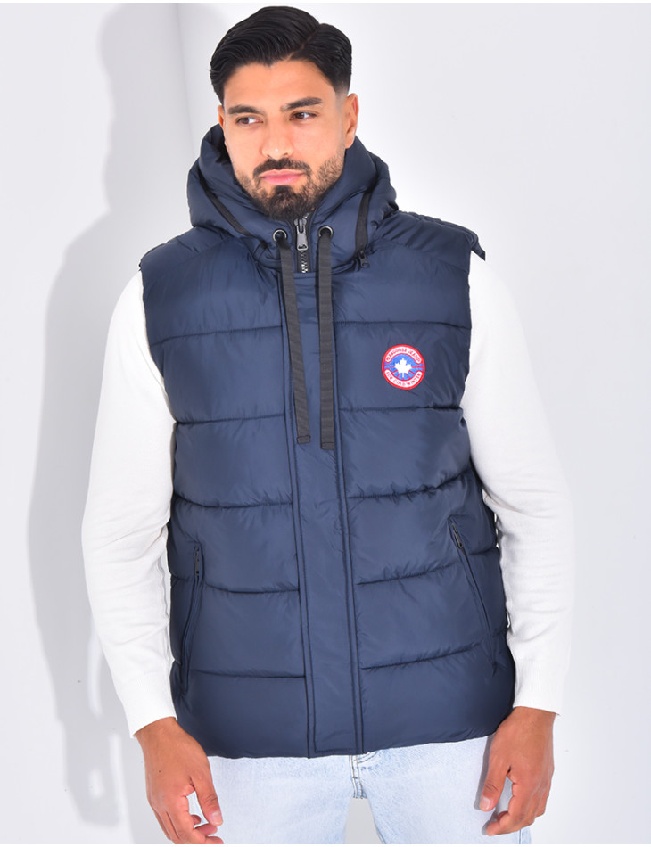 Doudoune à capuche sans manches