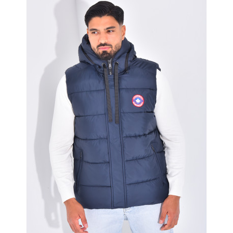 Doudoune à capuche sans manches