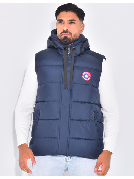 Doudoune à capuche sans manches