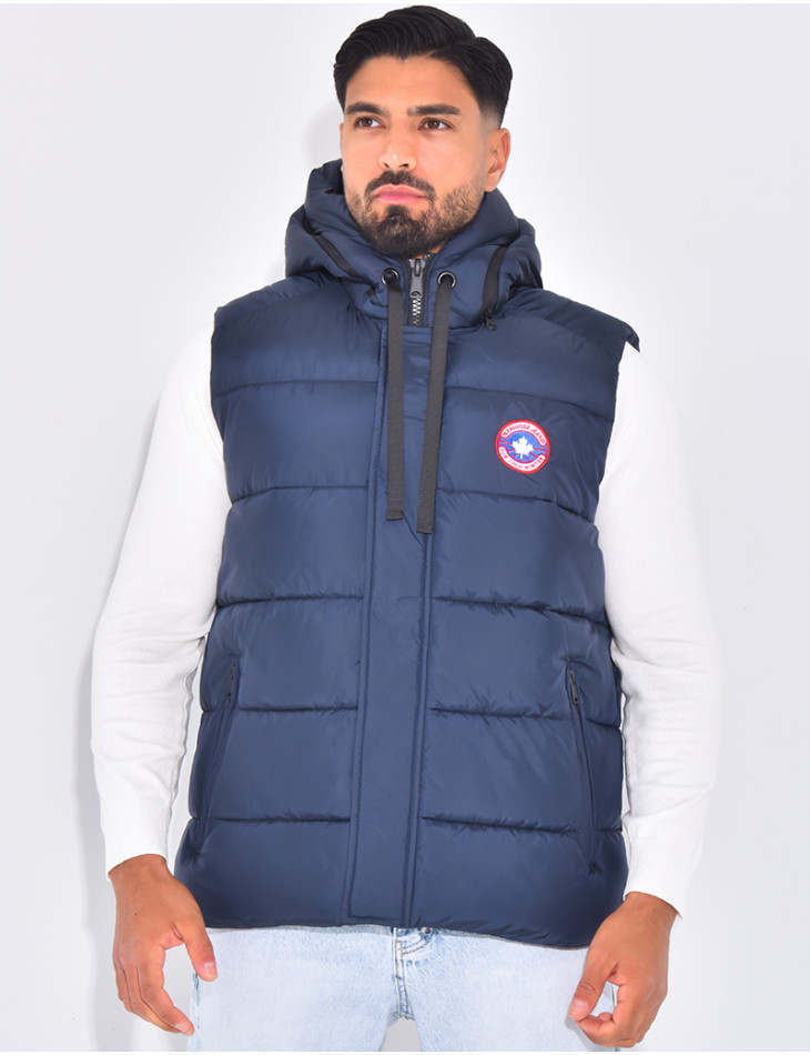 Doudoune à capuche sans manches