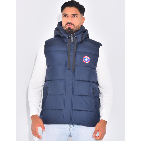 Doudoune à capuche sans manches