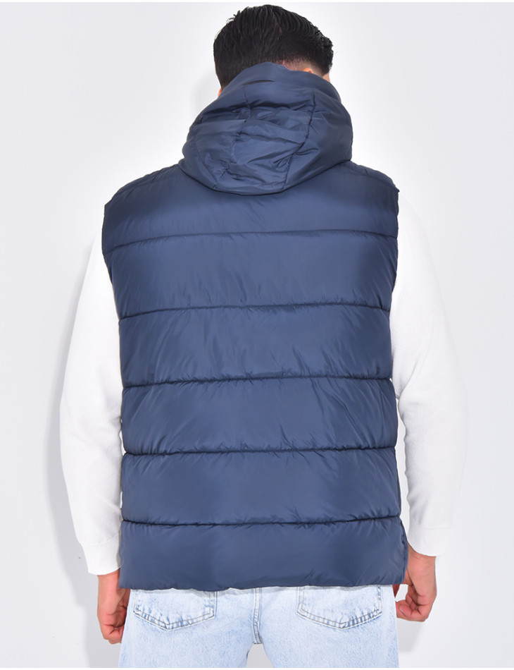 Doudoune à capuche sans manches