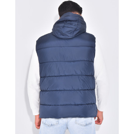 Doudoune à capuche sans manches