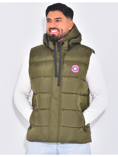 Doudoune à capuche sans manches