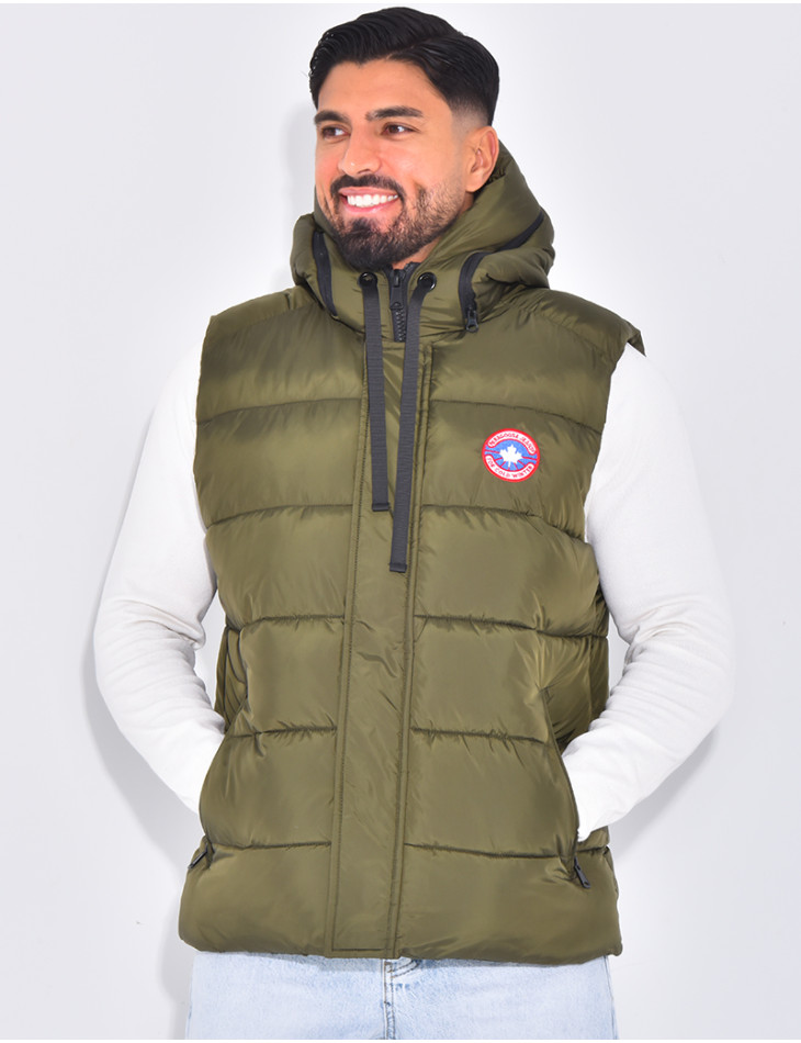 Doudoune à capuche sans manches