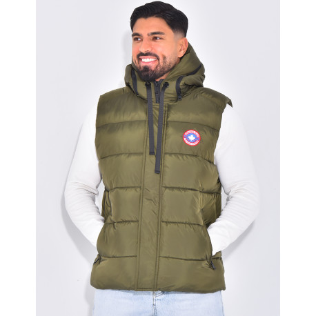 Doudoune à capuche sans manches