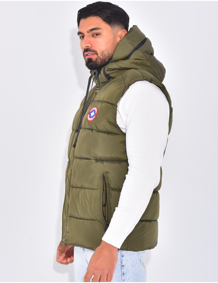 Doudoune à capuche sans manches