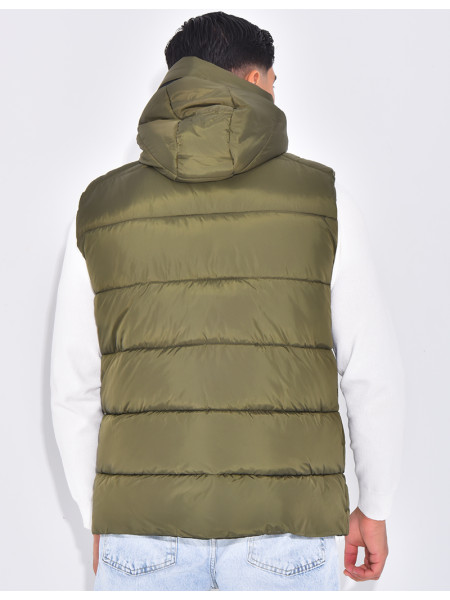 Doudoune à capuche sans manches