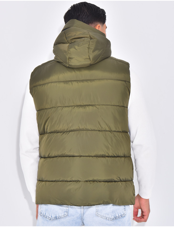 Doudoune à capuche sans manches