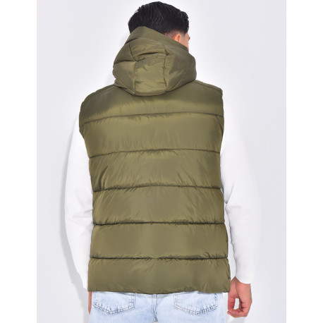 Doudoune à capuche sans manches