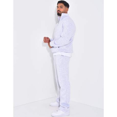 Ensemble pantalon et sweat à col zippé