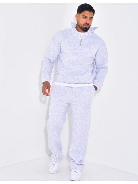 Ensemble pantalon et sweat à col zippé