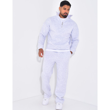 Ensemble pantalon et sweat à col zippé