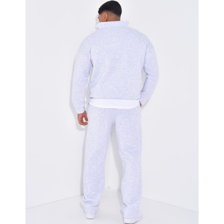 Ensemble pantalon et sweat à col zippé