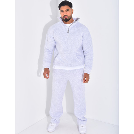 Ensemble pantalon et sweat à col zippé