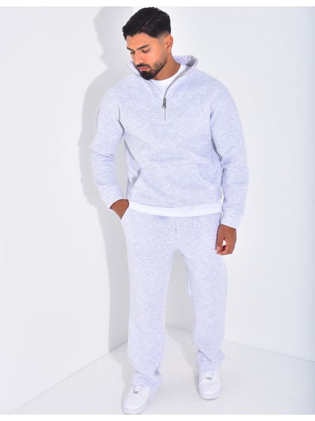 Ensemble pantalon et sweat à col zippé