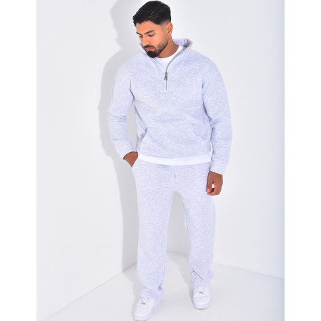 Ensemble pantalon et sweat à col zippé