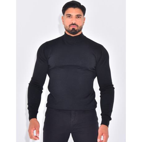 Pull fin col montant