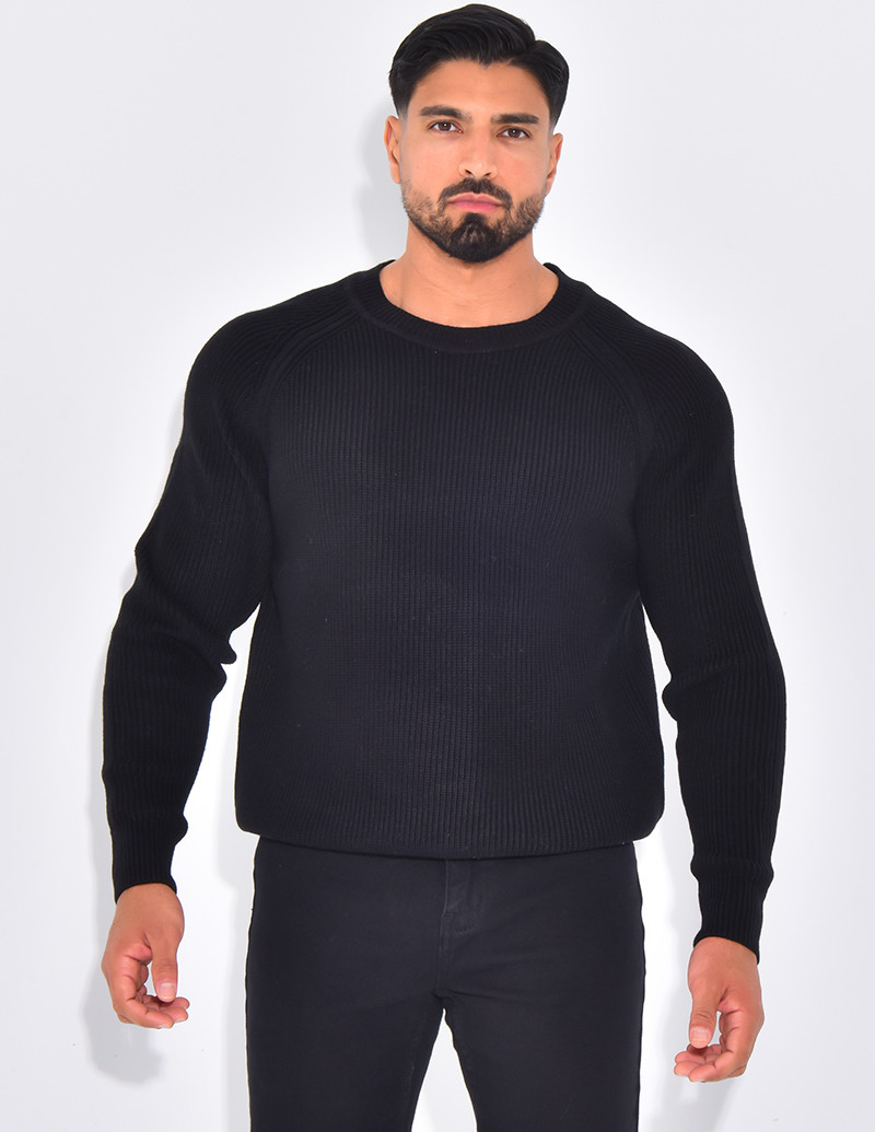 Pull en maille col rond