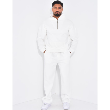 Ensemble pantalon et sweat à col zippé