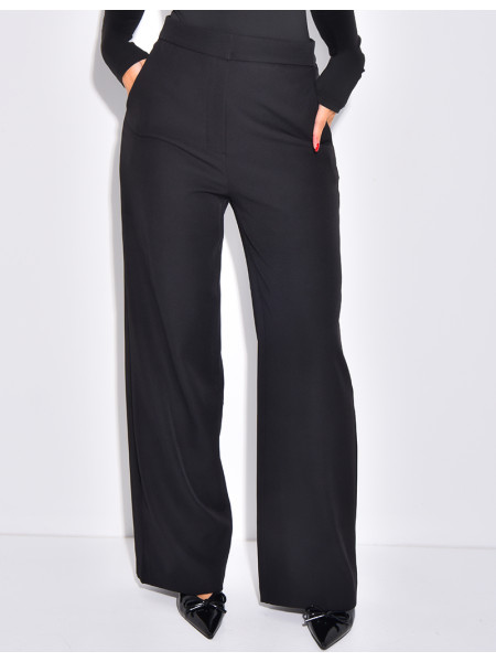 Gerade geschnittene Anzughose mit Melange-Effekt