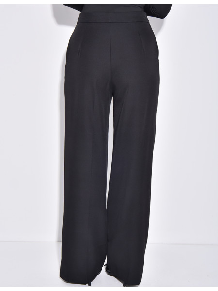 Gerade geschnittene Anzughose mit Melange-Effekt