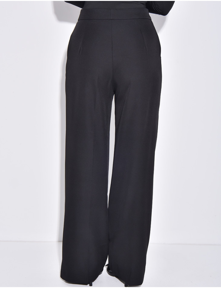 Gerade geschnittene Anzughose mit Melange-Effekt