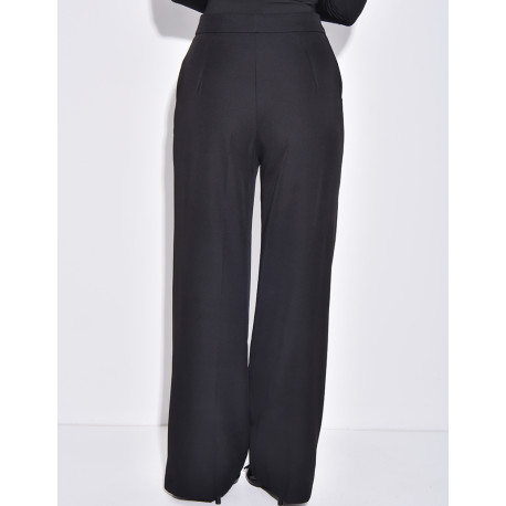 Gerade geschnittene Anzughose mit Melange-Effekt