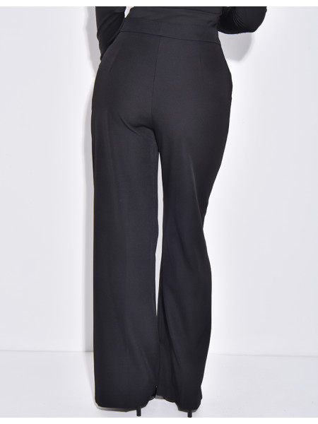 Gerade geschnittene Anzughose mit Melange-Effekt