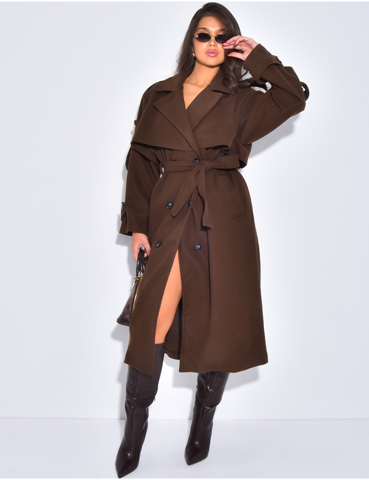 Trench long en feutrine
