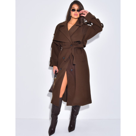 Trench long en feutrine