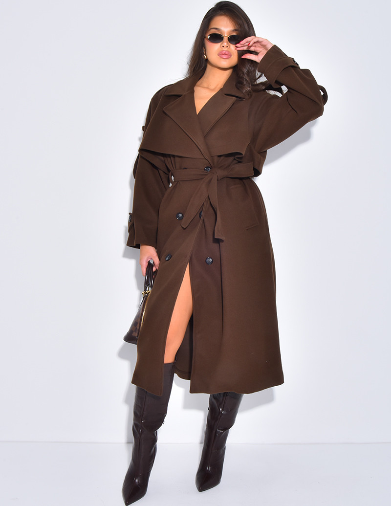 Trench long en feutrine
