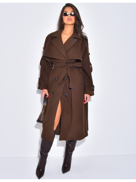 Trench long en feutrine