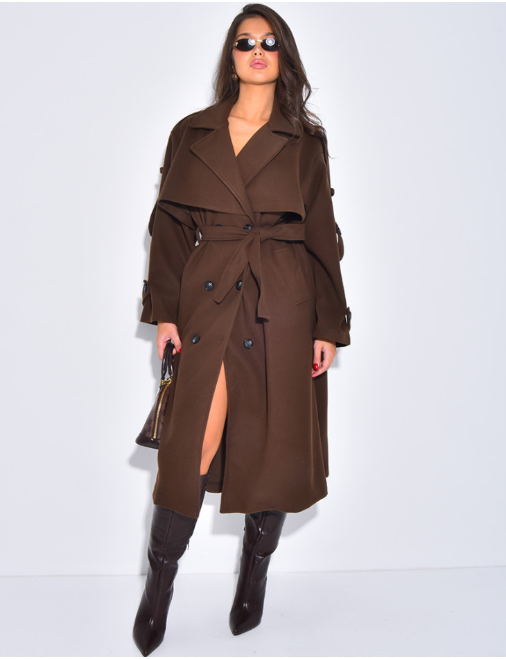 Trench long en feutrine