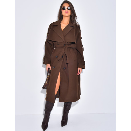 Trench long en feutrine