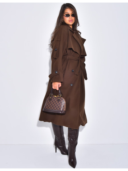 Trench long en feutrine