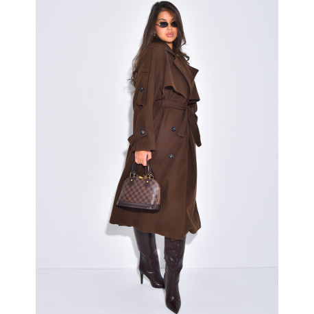 Trench long en feutrine