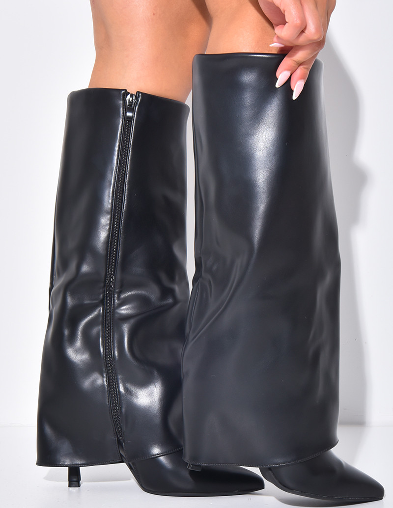 Stiefel aus Kunstleder mit...