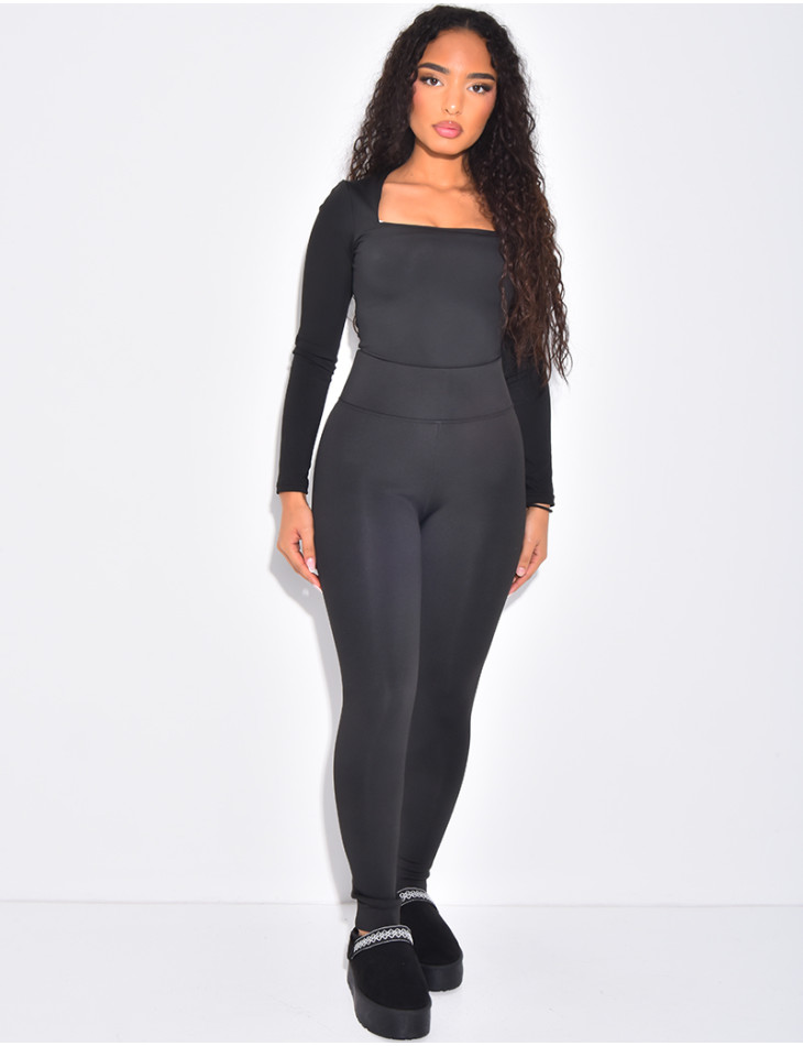Legging taille haute à doublure polaire