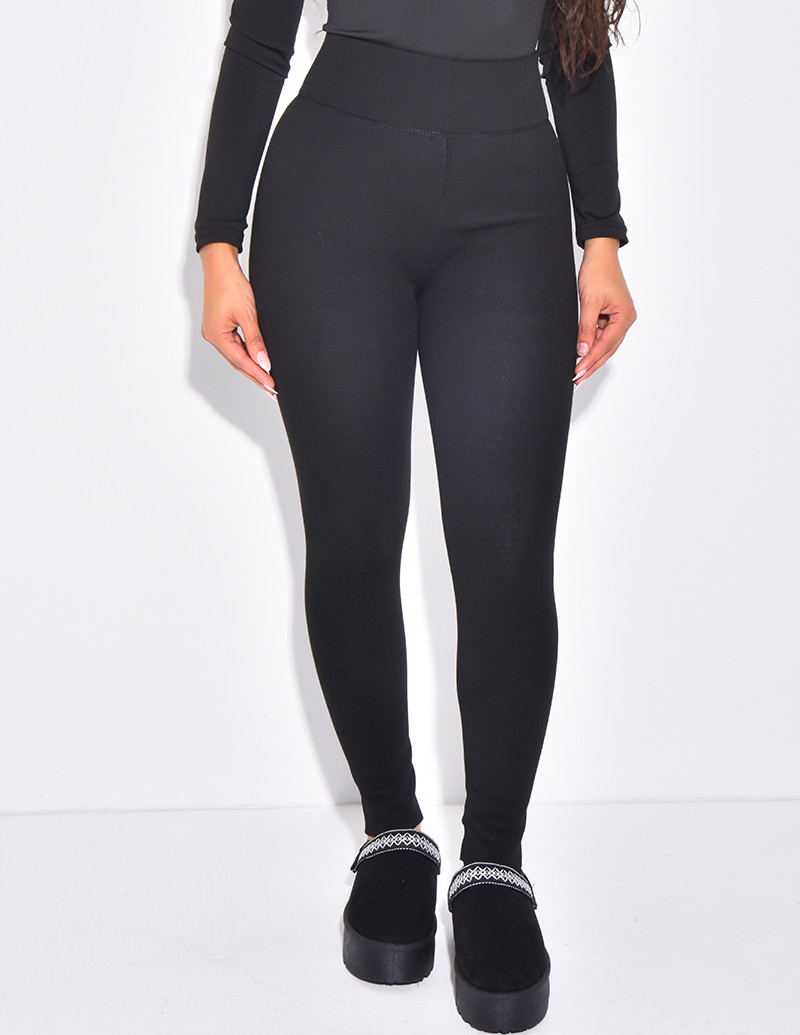 High-waisted ribbed...
