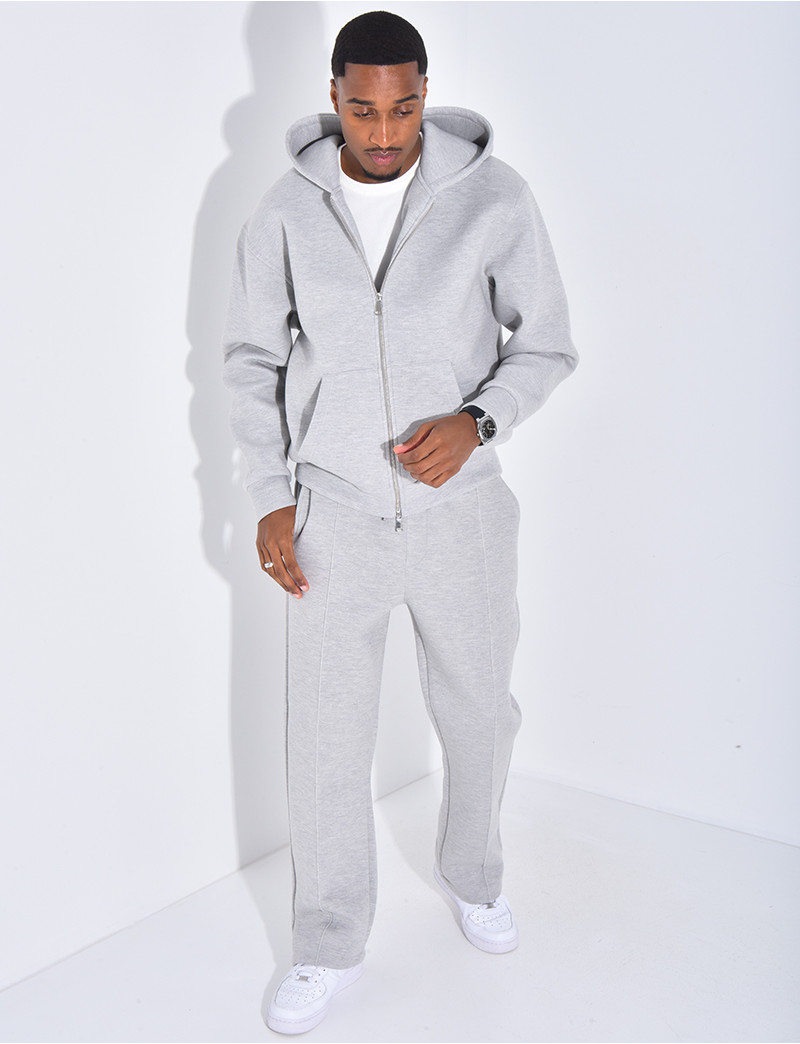 Survêtement Homme 2 Pièces - Sweat à Capuche Et Pantalon Jogging - Tissu Doux Et Chaud, Coupe Ample - Pour Sport, Détente, Quotidien