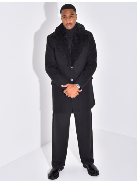 Manteau col en fourrure