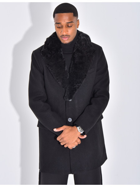 Manteau col en fourrure
